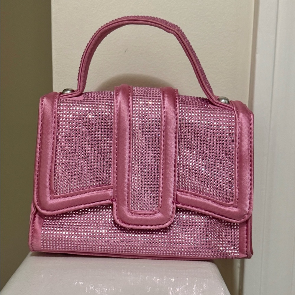 Zara Glittery Pink Clutch